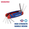 Imagine 4/11 - Workpro WP222019 Set chei imbus rabatabile Cr-V 8 buc