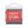 Imagine 1/2 - Workpro WP408121 Capete bituri impact 65mm PH2 10buc/pac