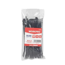 Workpro WP329031 Coliere plastic (fasete) 3,6x150mm negre