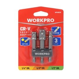 Workpro WP408250 Set adaptor pentru chei tubulare (1/4",3/8",1/2")