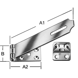 Vormann 10021145 Zavor cu balama pentru lacat 100/45x35 mm