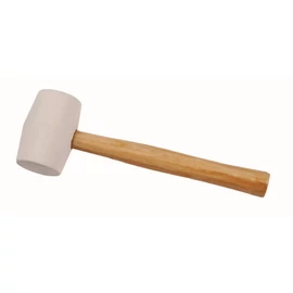 Bautool 4440800 Ciocan de cauciuc alb, maner din lemn 80 mm