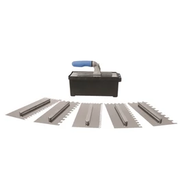 Bautool 5203651884 Set gletiere inox cu zimți , 8 piese