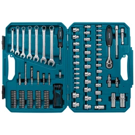 Makita E-06616  Set piese tubulare, biti si chei de mana, 120 de piese