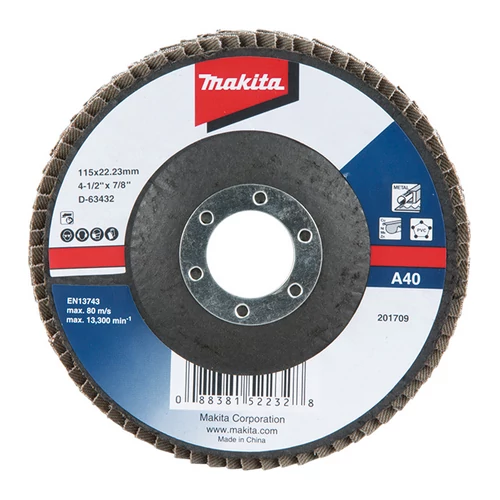 Makita D-63476 Disc lamelar pentru slefuit 125 x 22,23 mm | Granulatie: 40 