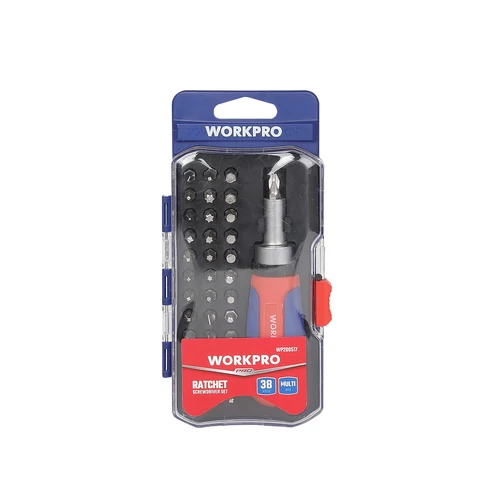 Workpro WP200517 Set surubelnita cu bituri Cr-V 1/4" 38 buc