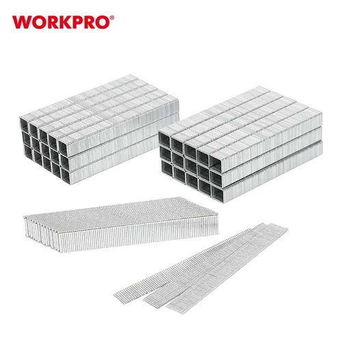 Workpro WP223003 Set capse si cuie pentru capsator 7500 buc (capse 10,12mm: cuie 15mm) T50
