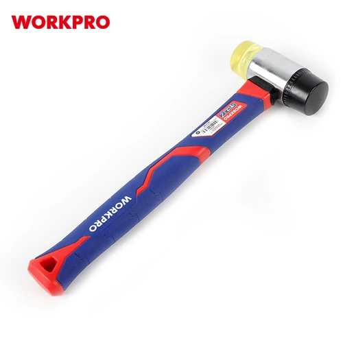 Workpro WP241036 Ciocan rotund plastic-cauciuc cu maner din fibra de sticla