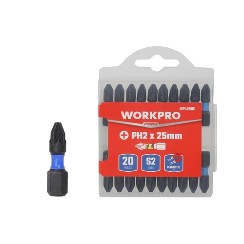 Workpro WP408101 Capete bituri impact 25mm PH2 20buc/pac