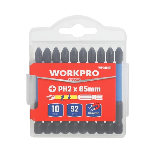 Workpro WP408121 Capete bituri impact 65mm PH2 10buc/pac