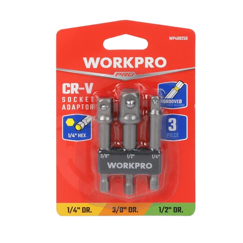 Workpro WP408250 Set adaptor pentru chei tubulare (1/4",3/8",1/2")
