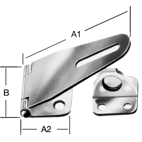 Vormann 10090080 Zavor cu balama pentru lacat 80/30x37 mm