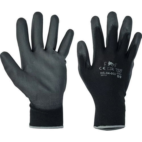 Cerva 0108006360080 Manusi de protectie acoperite cu poliuretan, negru "HS-04-003", marimea 8