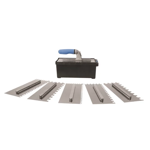 Bautool 5203651884 Set gletiere inox cu zimți , 8 piese
