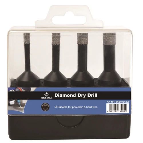 Bautool 6681081430 Set carote diamantate pentru polizor unghiular M14 (6,8,10,12mm)