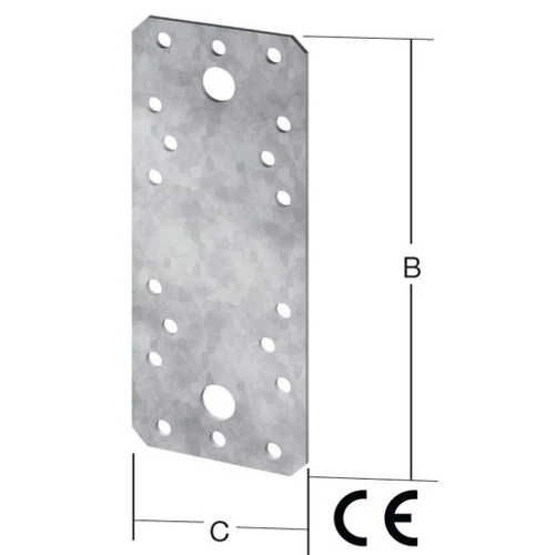 Vormann 70902000 Placa perforata plata 135x55 mm