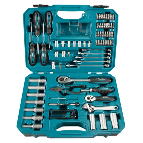 Makita E-08458  Set accesorii si scule de mana, 87 de piese