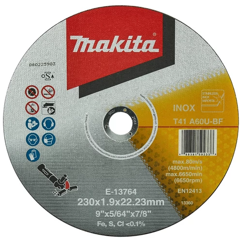 Makita E-13764 Disc taierea inox  230 x 22.23 x 1.9 mm