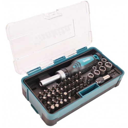 Makita B-36170 Set chei tubulare si capete surubelnita cu clichet, 47 piese
