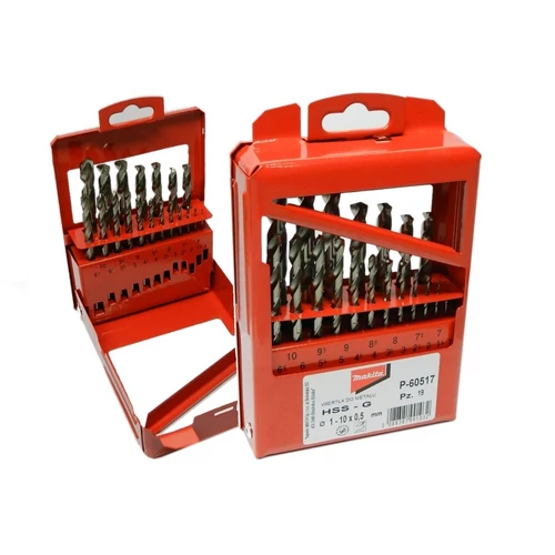 Makita P-60517 Set burghie pentru metal HSS-G, 1-10 mm (19 buc)