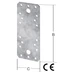 Vormann 70900000 Placa perforata plata 96x35 mm